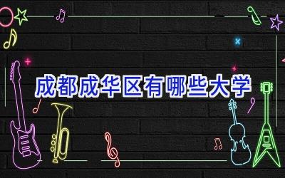 成都成华区有哪些大学