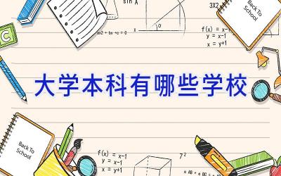大学本科有哪些学校