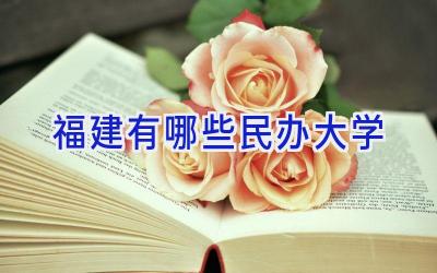 福建有哪些民办大学