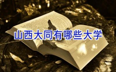 山西大同有哪些大学