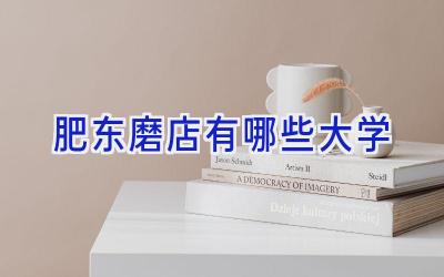 肥东磨店有哪些大学
